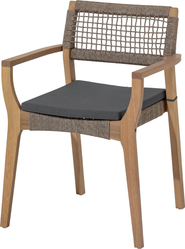 Stohovateľná záhradná stolička s textilným výpletom