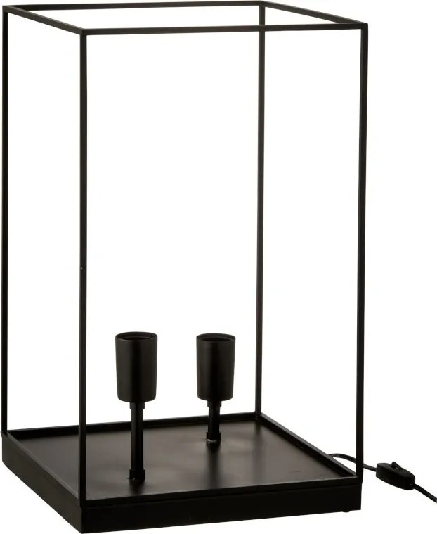 Lampa z čierneho kovového rámu Tilde L - Ø 30,5 * 50,5 cm