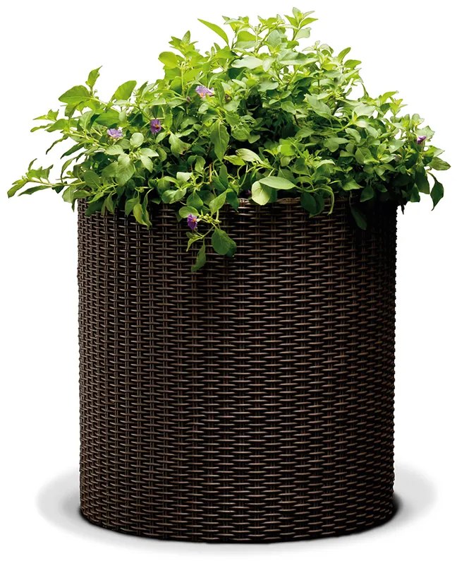 Keter kvetináč CYLINDER - M - hnedý