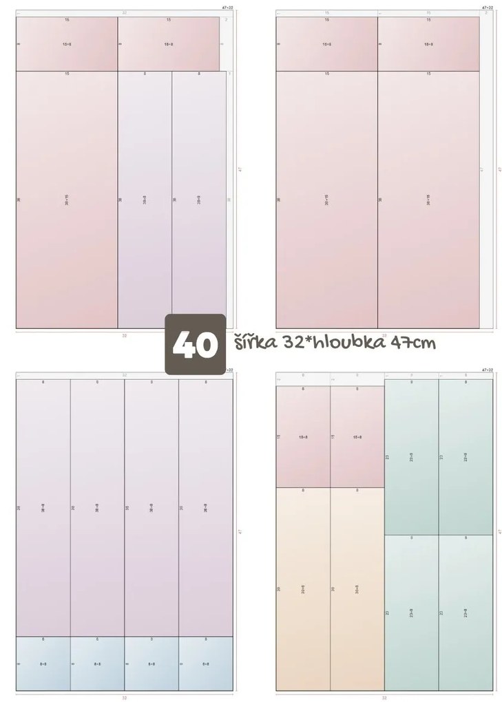 Organizér do šuplíku kuchyně i koupelny, příborník Rotho BASIC, mléčná (38x15)