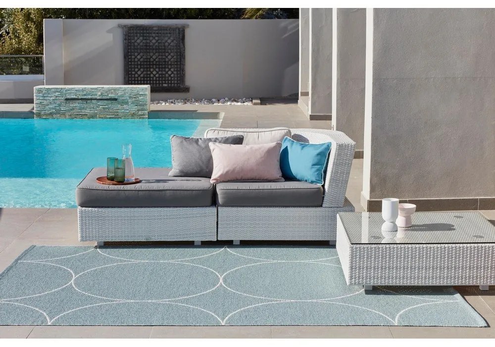 Vonkajší vankúš 44x44 cm Sunny Petrol – Pappelina