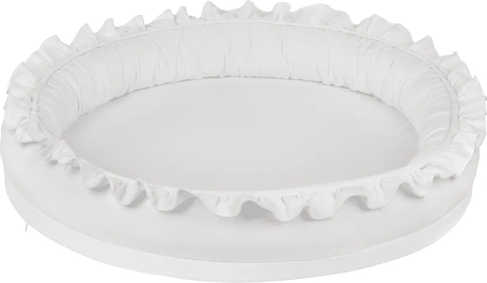 Hniezdo pre deti s volánom bielej