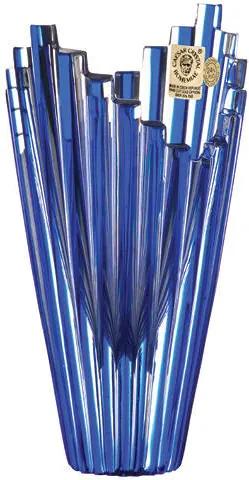 Bohemia Crystal Brúsená váza Mikádo 88849/0/76F94/155mm - modrá