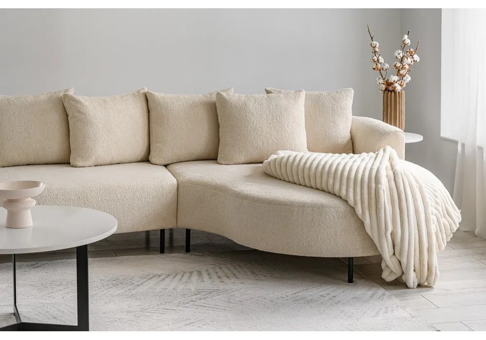 Béžová rohová pohovka (pravý roh) Vitoria – Scandic