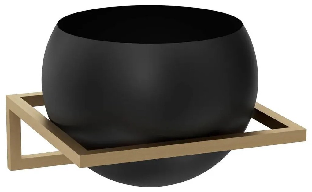 Nástenný kvetináč 27x29 cm zlatá