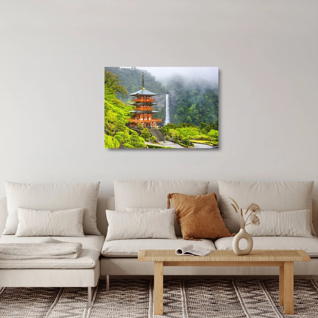 Sklenený obraz - Vodopád Nači (70x50 cm)
