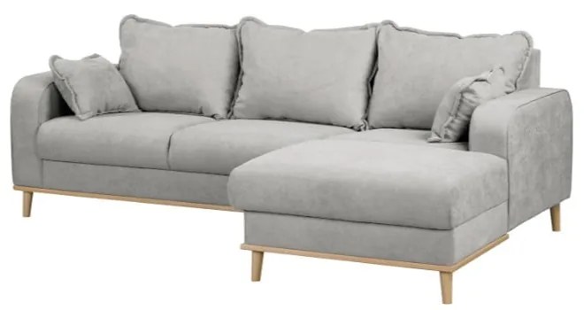 Svetlosivá rohová pohovka (pravý roh) Beata - Ropez