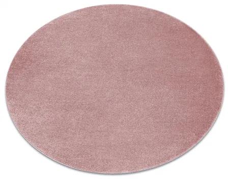 Okrúhly koberec SOFTY Jednotný, Jednobarevný, ružová Veľkosť: kruh 150 cm
