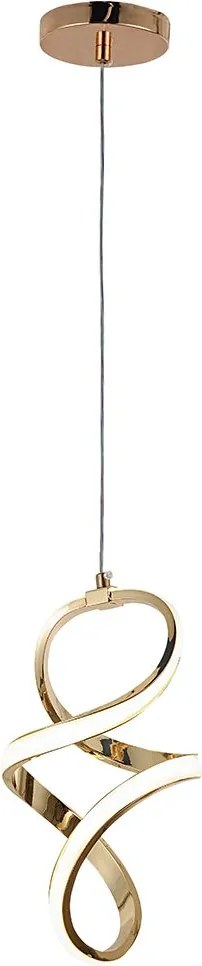 Toolight Toolight, LED závesné svietidlo 24W, 4000K, 4500lm, G074-1CP, zlatá, OSW-08662