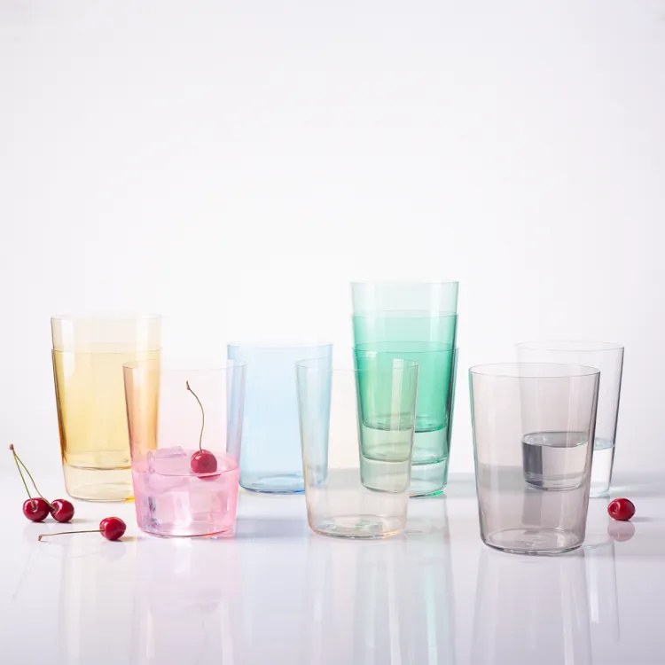 Lunasol - Poháre Tumbler sivé 515 ml set 6 ks – 21st Century Glas Lunasol META Glass (322665)