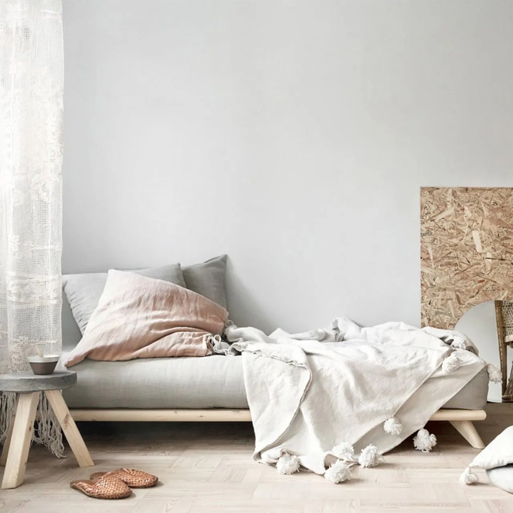 Variabilná pohovka Senza Clear lacquered/Wheat beige 85 × 200 × 90 cm