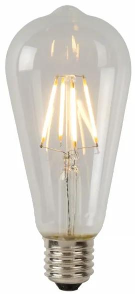 LUCIDE LED filamentová žiarovka, E27, ST64, 5W, 550lm, 2700K, stmievateľná