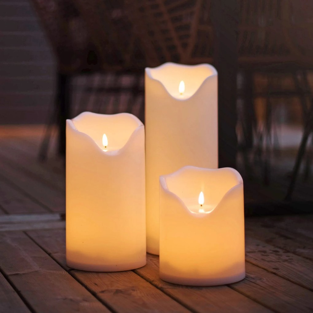 STAR TRADING Vonkajšie osvetlenie LED Pillar Candle Flamme 40 cm