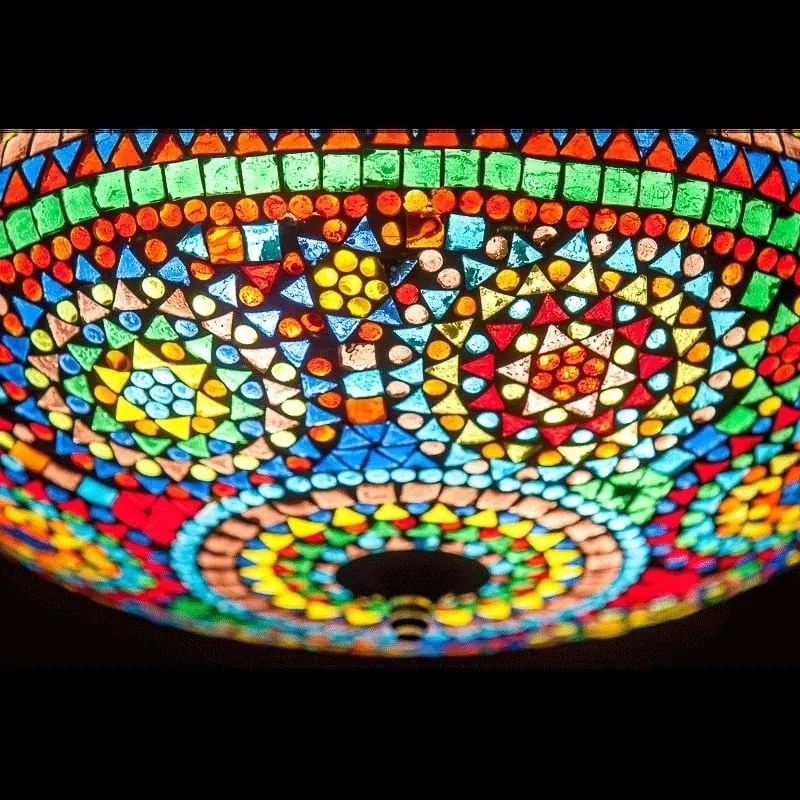 Marocká lampa stropnica mozaiková Melon COLOURS Ø38