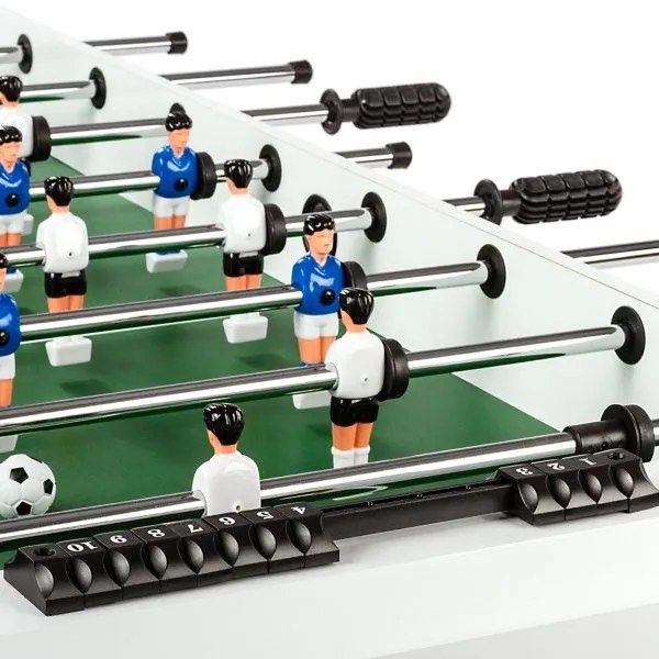 GamesPlanet® Stolný futbal Glasgow, 121x101x79 cm, biely M70126