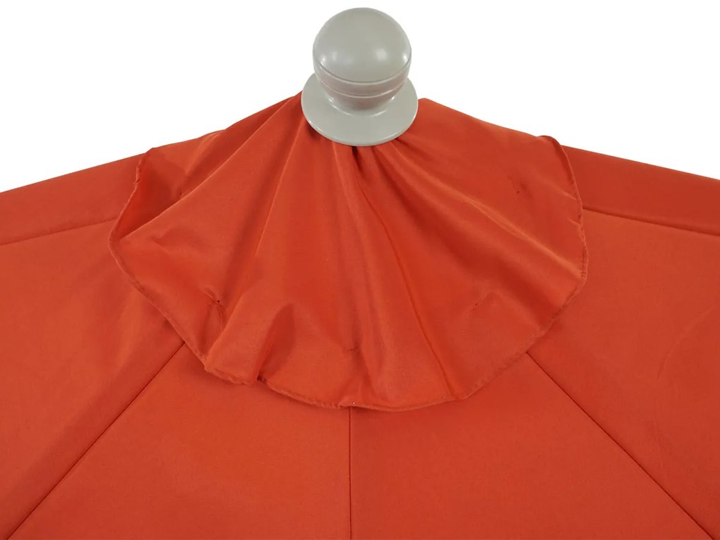 Slnečník polkruh Parla - polyester/hliník - 300cm terakota bez podstavca