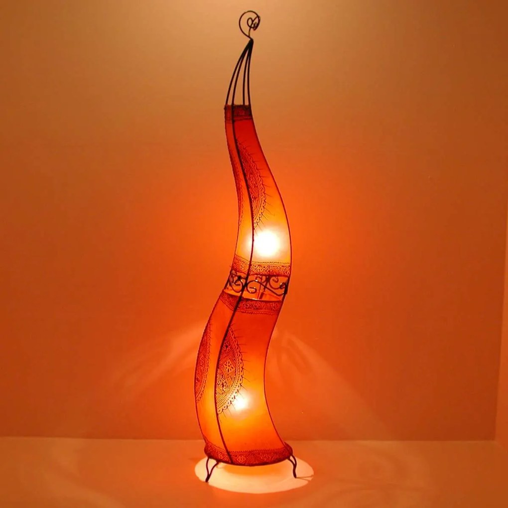 Henna lampa Hisan XXL oranžová