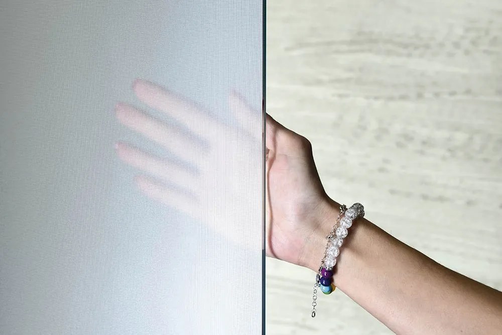 Aqualine Sapho, WALK-IN stena na inštaláciu na múr so vzperou, jednodielna, 1000 mm, matné sklo