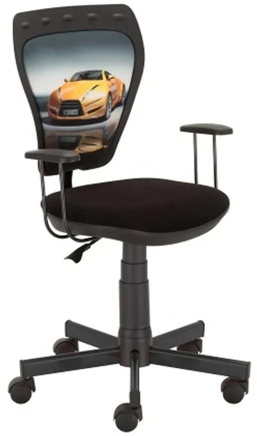 Kancelárska stolička Ministyle Black Yellow Car