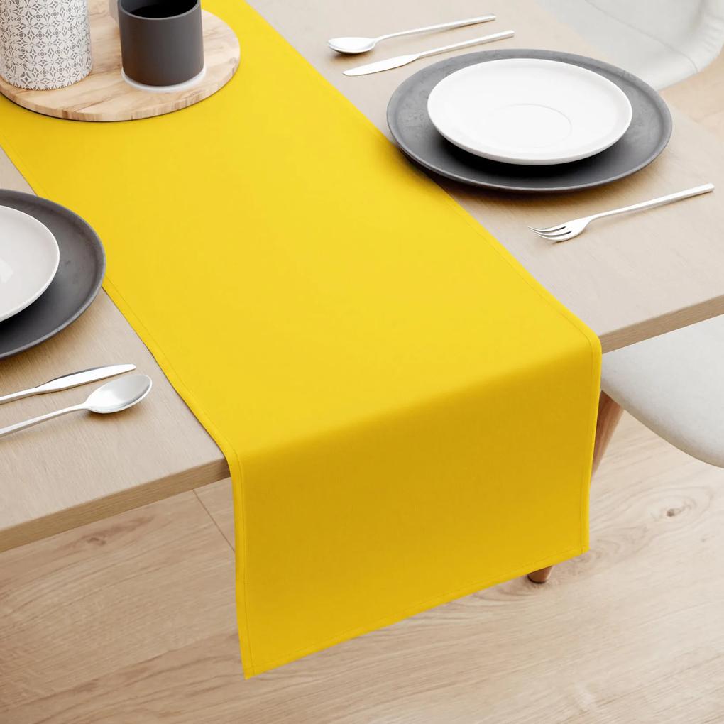 Goldea behúň na stôl loneta - sýto žltý 35x160 cm