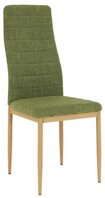 Stolička s jednoduchým dizajnom zelená látka