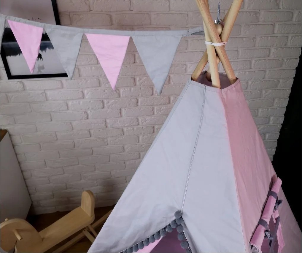 Detský stan TEEPEE (TÝPIE) SOFT s doplnkami - RUŽOVÝ