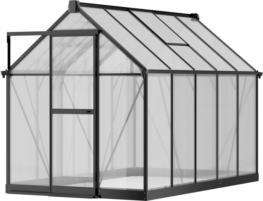Skleník 210 x 183 x 304 cm, zosilnená konštrukcia, polykarbonát 6 mm