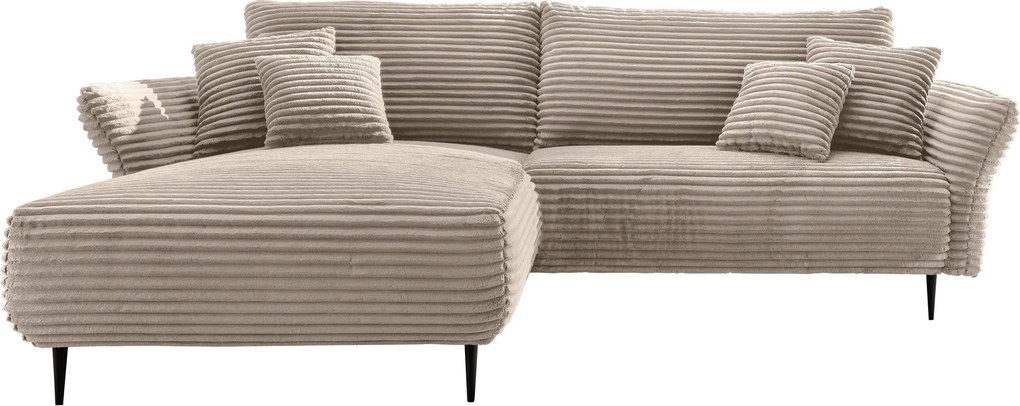 XXXLutz ROHOVÁ SEDAČKA, textil, cappuccino P & B - Sedačky - 002310012360