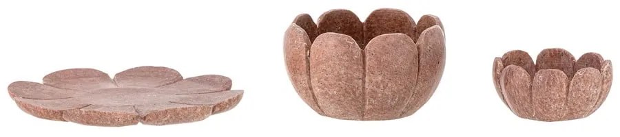 Kamenné svietniky v súprave na čajovú sviečku 3 ks Reiko – Bloomingville