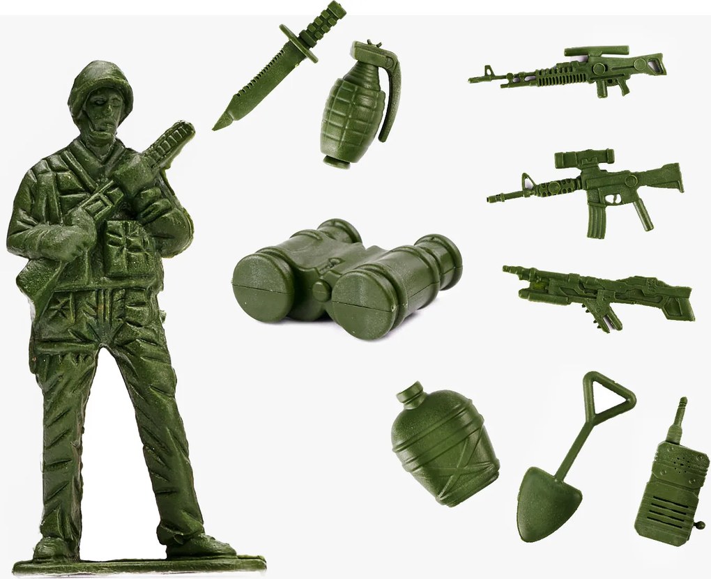 KIK 307-dielna sada vojenských figúrok a vozidiel pre deti – tanky, rakety