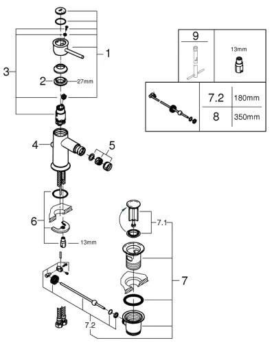 GROHE 23785000 - Bidetová batéria START CLASSIC lesklý chróm