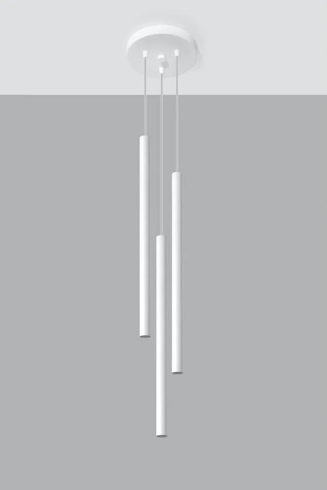 Biele kovové závesné svietidlo ø 20 cm Fideus – Sollux