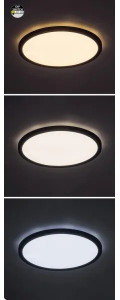 Rabalux 71096 - LED Stropné svietidlo GONZALO LED/24W/230V pr. 29 cm čierna
