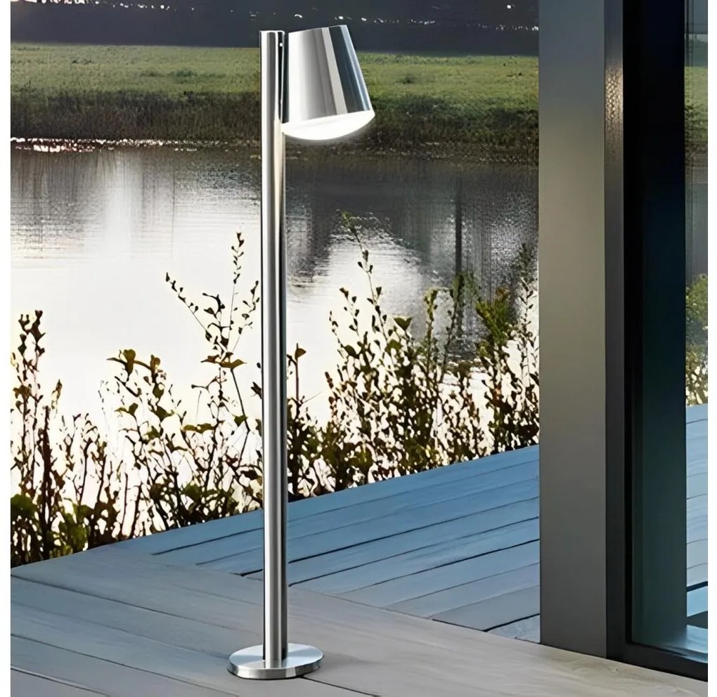 Eglo 97485 - LED RGB Stmievateľná lampa CALDIERO-C 1xE27/9W/230V matný chróm IP44