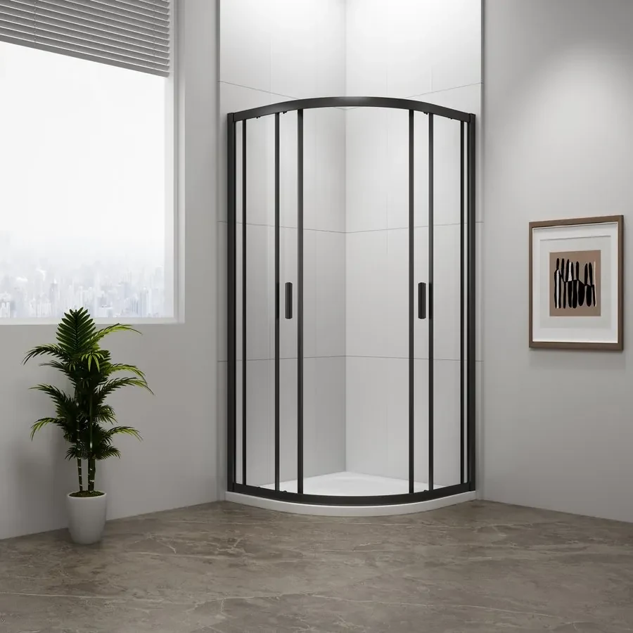 Polysan Polysan, EASY BLACK otočné sprchové dvere 880-1020mm, číre sklo, EL1715B