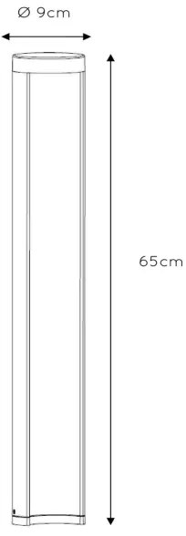 Lucide 27874/65/30 - LED Vonkajšia lampa COMBO LED/9W/230V 65 cm IP54