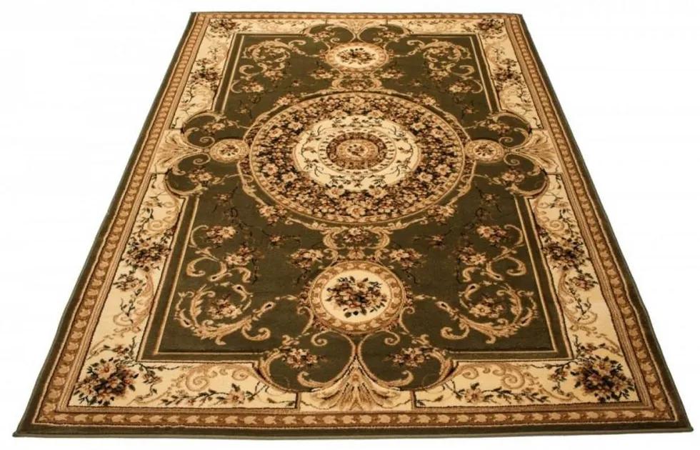 Kusový koberec klasický vzor 3 zelený 150x295cm