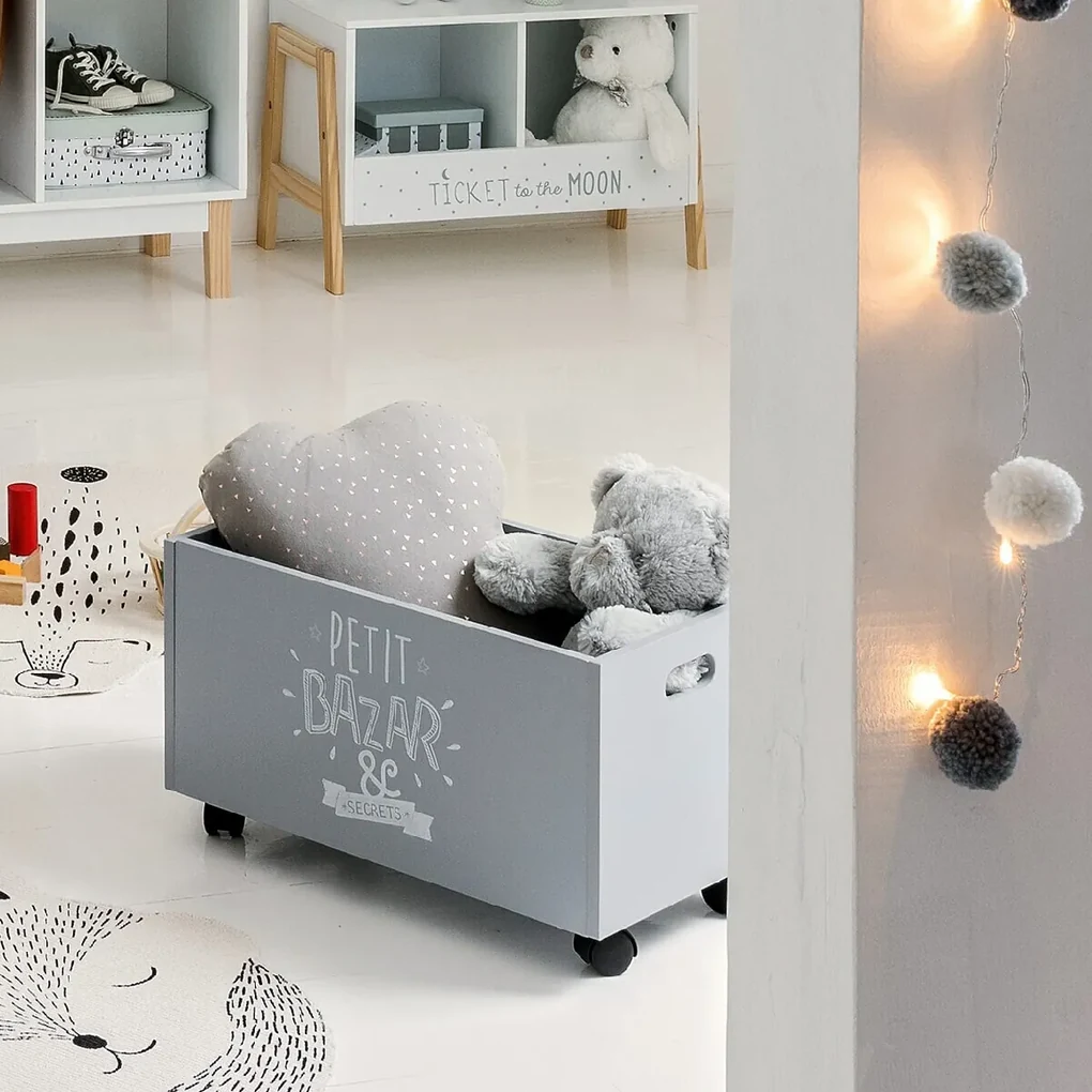 Atmosphera Créateur d'intérieur® Truhlica na hračky Petit sivá