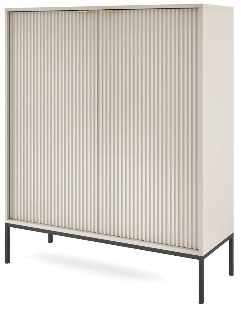 Komoda Nova 104 cm kašmír/čierna
