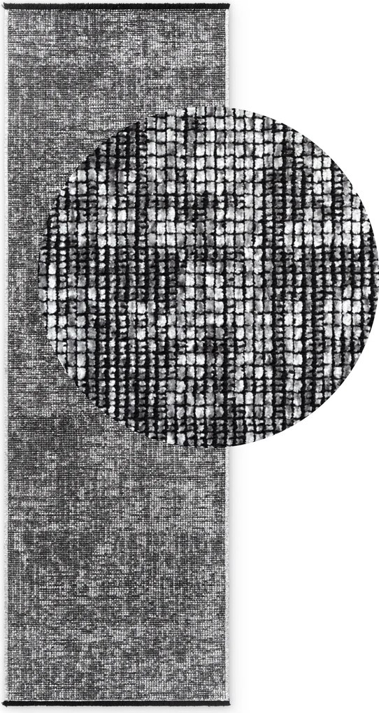 ELLE Decoration, Behúň Brilliance Prisma 106310 Silver Grey z kolekcie Elle, 80x250, šedá, obývacia izba