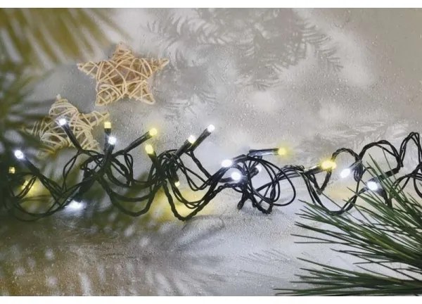 LED Vianočná vonkajšia reťaz 180xLED/2 funkcie 23m IP44 teplá/studená biela