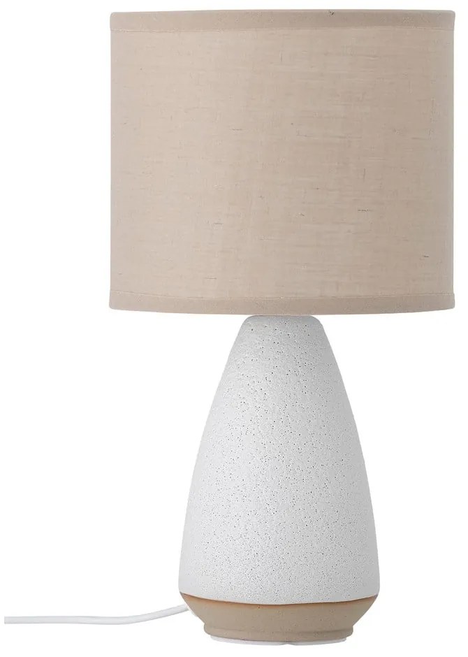 Biela/béžová stolová lampa s textilným tienidlom (výška 27,5 cm) Paprica – Bloomingville