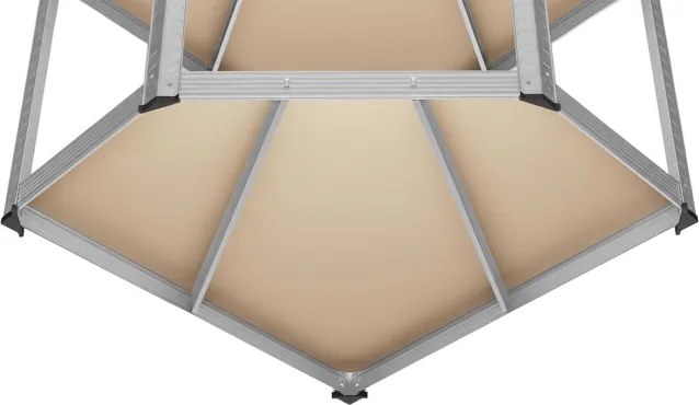 Rohový regál strieborný 180x70x40 cm