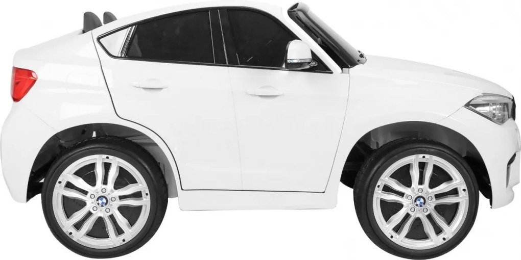 Ramiz BMW X6M XXL pre 2 deti Biele SUV + diaľkové ovládanie + ekokoža