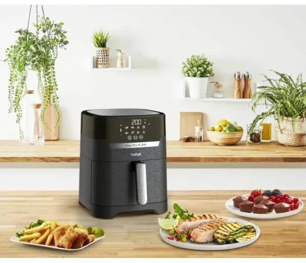 Tefal - Teplovzdušná fritéza 4,2 l EASY FRY&amp;GRILL 2v1 1550W/230V čierna
