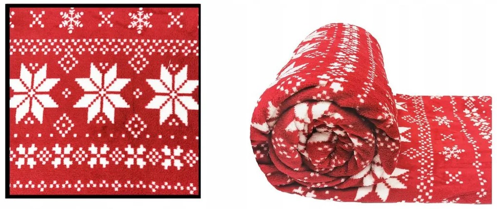 Dekorstudio Vianočná deka Nordico červená