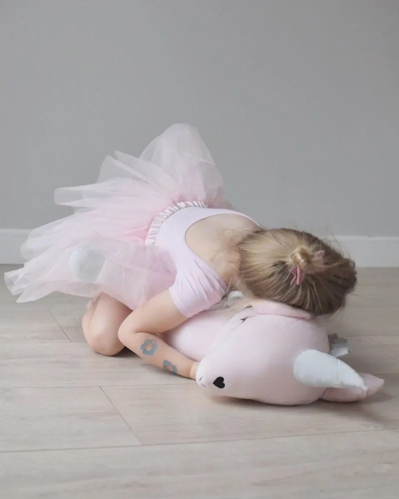 Maxi plyšový jednorožec ružová