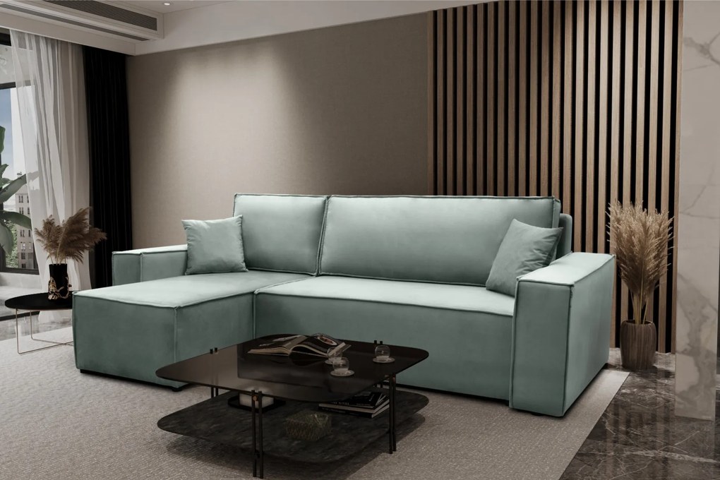 ROHOVÁ SEDAČKA TERRY SWING 15 MENTOLOVÝ ZAMAT 244 x 142 cm