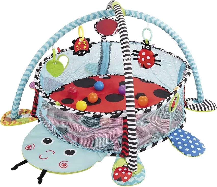 LEAN Toys Vzdelávacia podložka Ladybird Playpen Balls pre dieťa