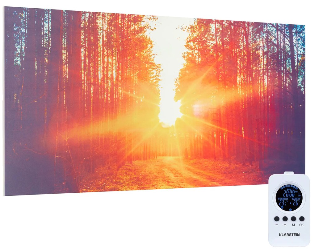 Klarstein Wonderwall Air Art Infinite, infračervený ohrievač, 120 x 60 cm, 720 W, na stenu, obraz, diaľkový ovládač